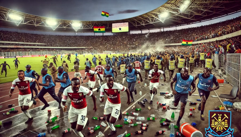 Players Flee After Ghana Defeat